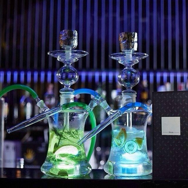 New Large Vase Hookah In China For Shisha Bar Led Glass Hookah Shisha Light