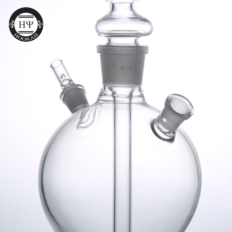 New design clear glass led hookah shisha set hookah flavor with Luggage packing