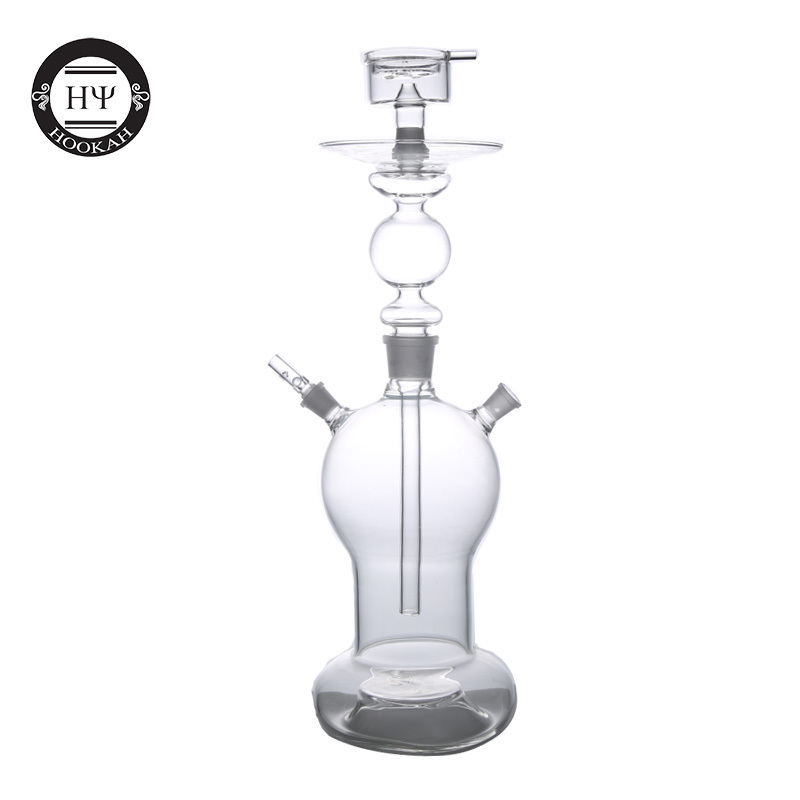 New design clear glass led hookah shisha set hookah flavor with Luggage packing