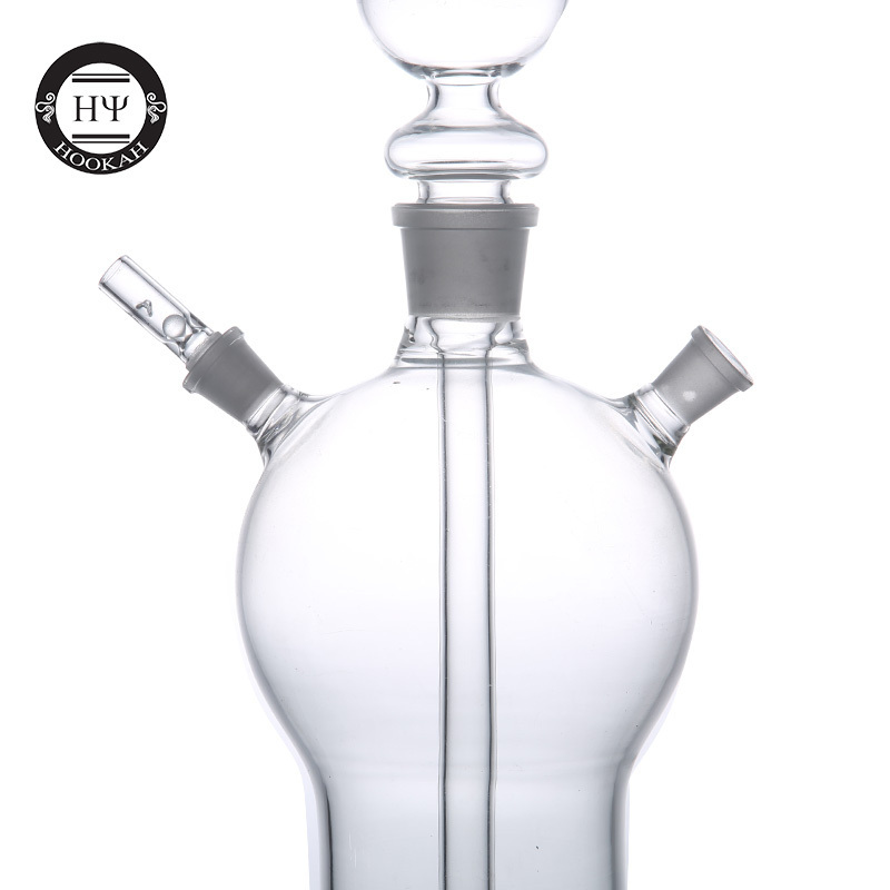 New design clear glass led hookah shisha set hookah flavor with Luggage packing