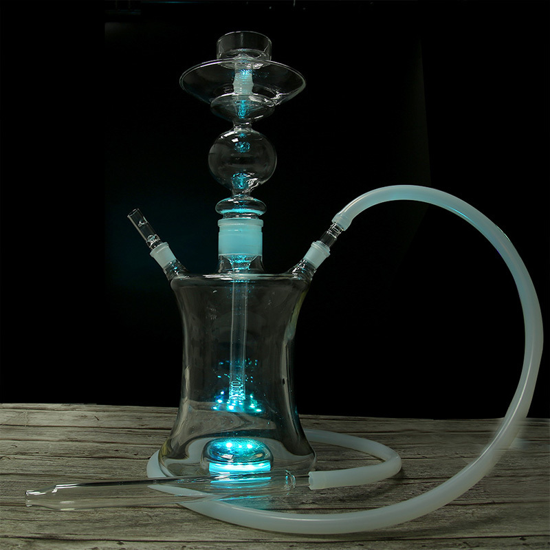 New Large Vase Hookah In China For Shisha Bar Led Glass Hookah Shisha Light