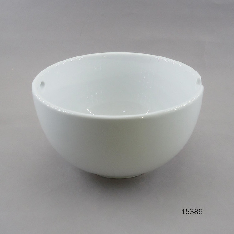 Popular design modern wholesale white porcelain tableware ceramic noodle bowls with chopsticks