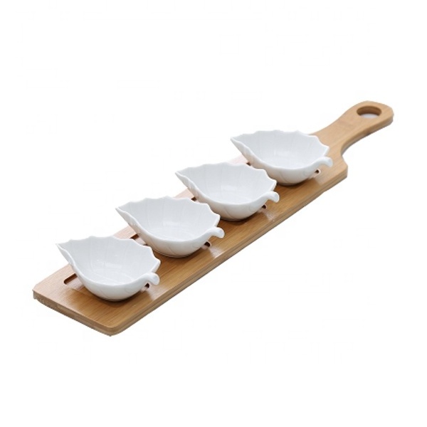 Japanese soy sauce dish / small chip dip  snack food white snack ceramic serving dishes