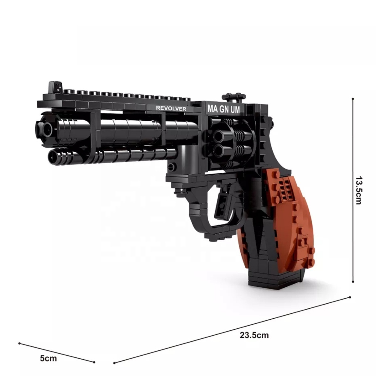 Hot Sale Realistic Toy Guns DIY Assembly Revolver SQZ92 54 Pistol Military Weapon Model Building Blocks Bricks For 6+