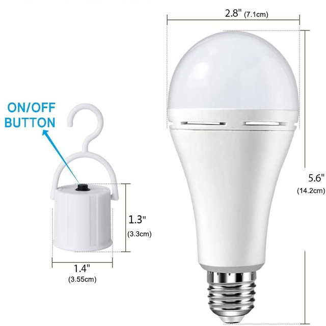 2022 New Hot Sale Light Bulb USB Rechargeable Cool White Lamp Emergency Led Bulb With Battery Inside