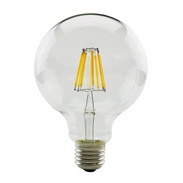 E26 E27 7W Warm White Ball Light Frosted Opal Milky Glass Led Filament Edison Bulb for Holiday Lighting