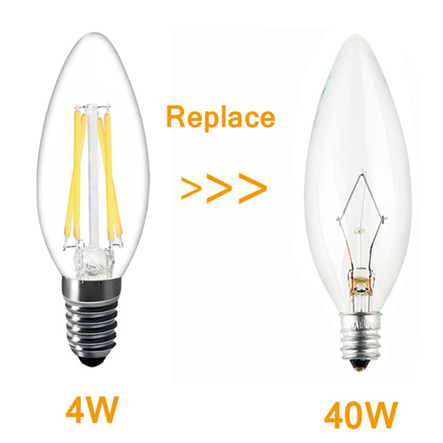 3W E12 Flicker Free Flame Candle Led Light Home Indoor Chandelier Led Candelabra Light Bulb 12V 5W Led Bulb E12