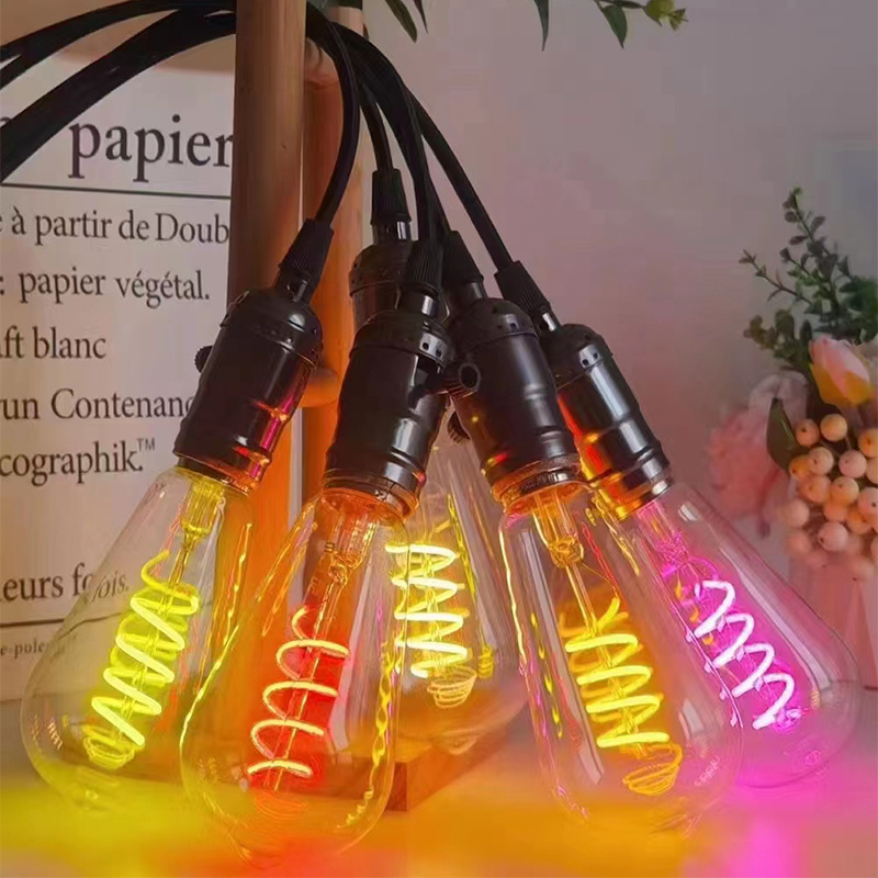 OEM ODM Love Dream Home Happy Word Lamp Decoration Led Filament Bulb Customized 220v 4w Dimmable Bulb