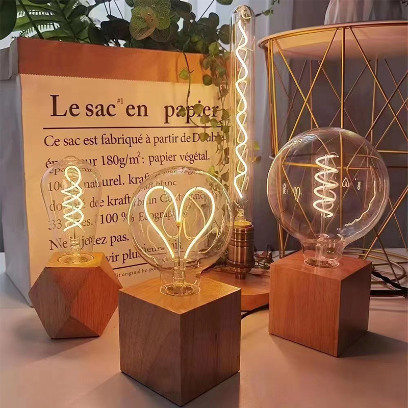 OEM ODM Love Dream Home Happy Word Lamp Decoration Led Filament Bulb Customized 220v 4w Dimmable Bulb