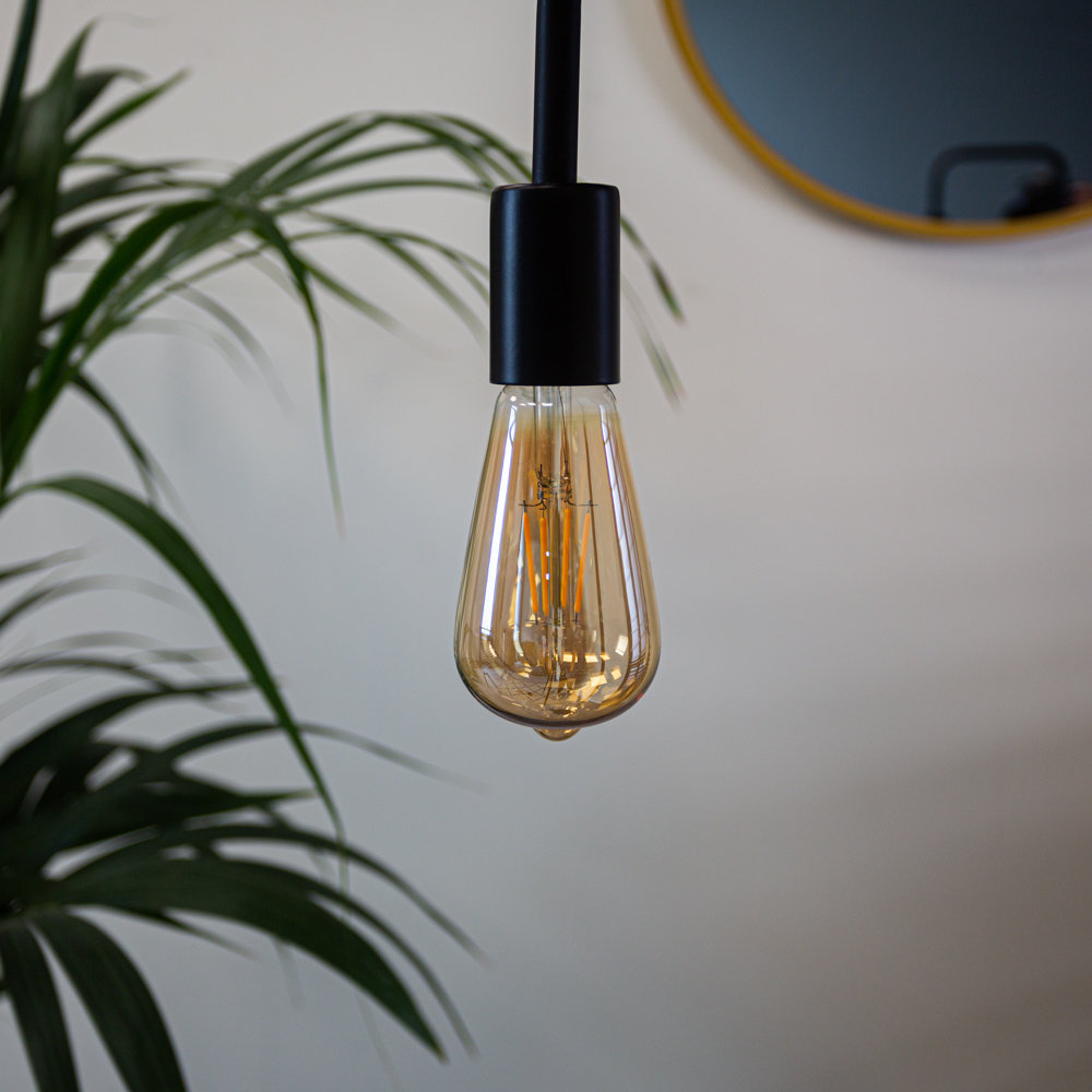 Dimmable Vintage Style Warm Filament 4W Watt Led Lamp No Flicker ST64 Modern Led Filament Bulb