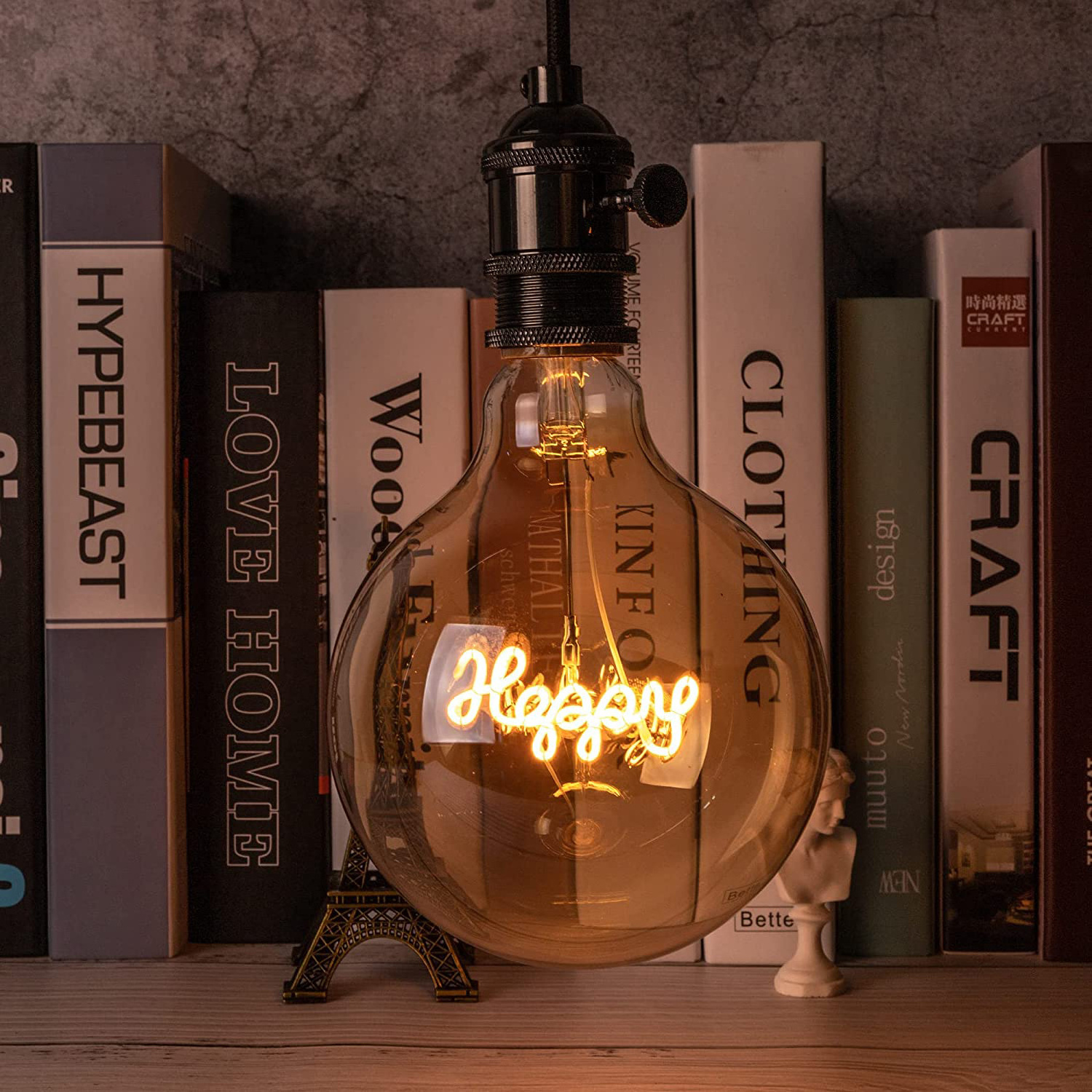 OEM Home Indoor Decoration Led Filament Bulb G80 G95 G125 Letter Bulb Love Home Happy Heart Hotel Loft Light Lamp