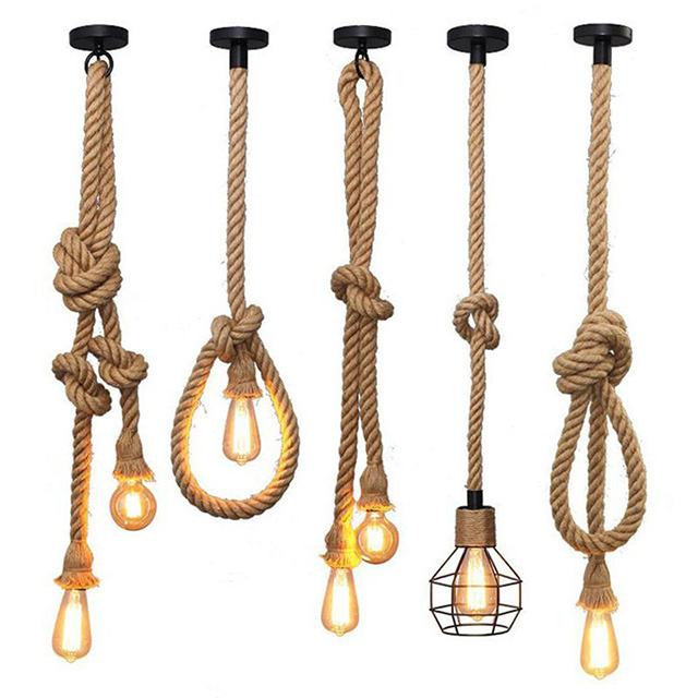 Retro Edison Nordic Design Pendant Hang Led Lamp Wrought Iron Home Decor Indoor Lighting Fixtures Modern