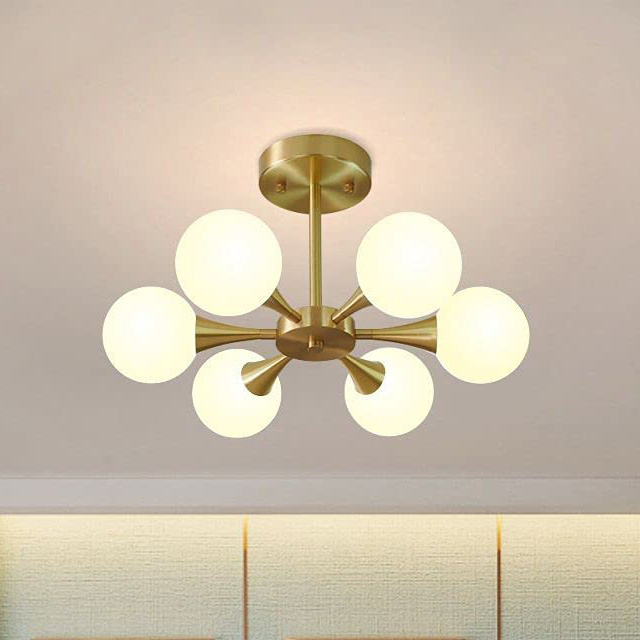 Nordic design Hotel Living Room Ceiling Unique Lamp Mid Century 6 Lights Chandelier Pendant Light 2022