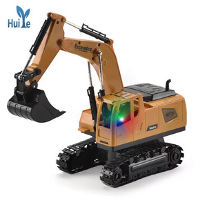 Huiye Rc Excavator Toy Remote Control RC 1:20 5 Channels R/C Excavating Machinery With Light Toy RC Excavator