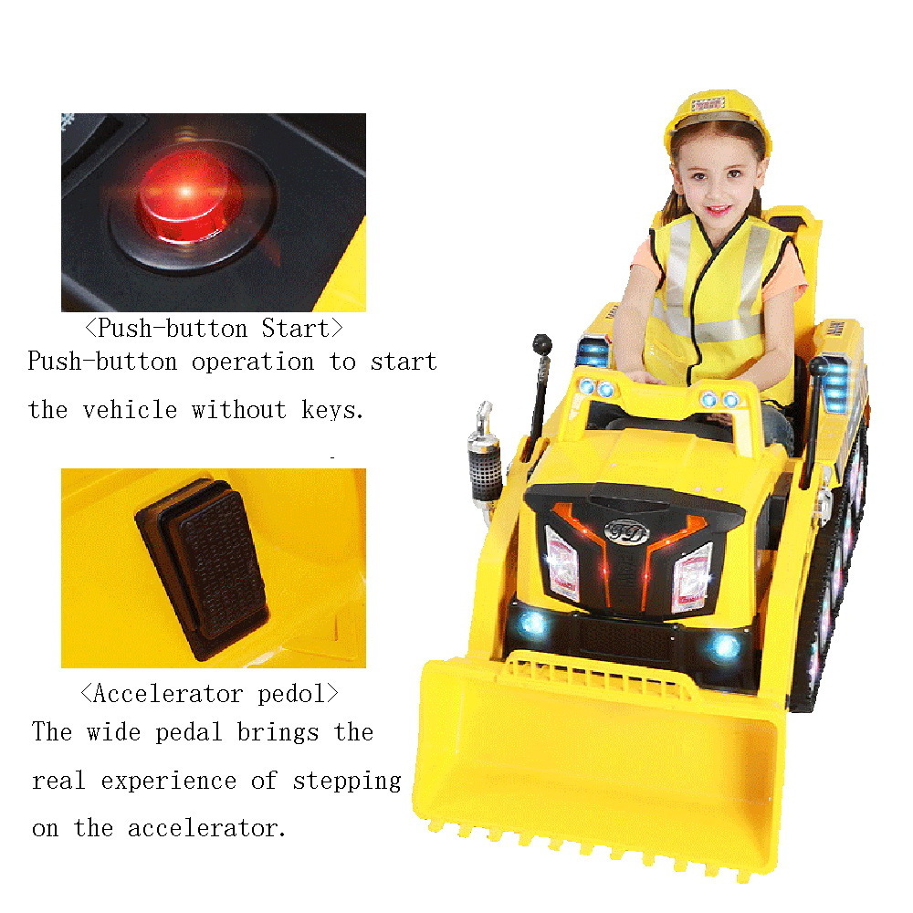 Huiye juguetes mainan anak carros electric engineering power excavate car toys for  kids to drive ride on car