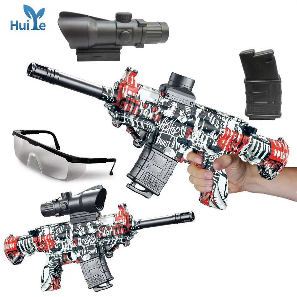 Huiye Electric AKm 47 Guns Toys Outdoor Launcher Soft Bullet Pistols Gun Fun Shooting Game Water Gun Toys Gifts For Parents Kids