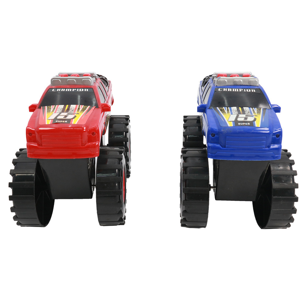 Huiye 2024 new item free wheel plastic toy car friction powered cars monster truck toys model with light and sound