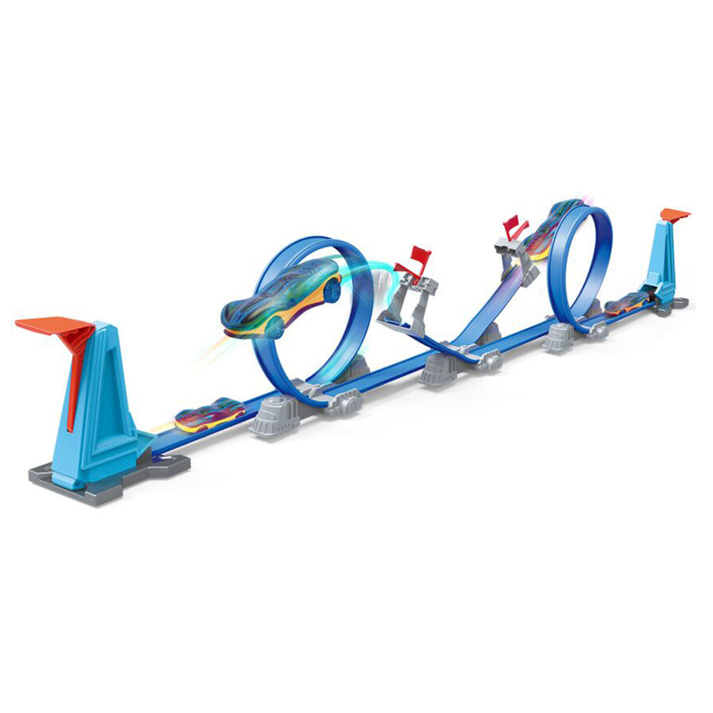 Huiye Track Toy Set Race Track Play set With Alloy Car Slot Cars Race Track Toy  For Boy Slot Toy