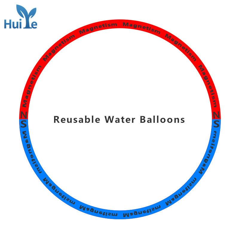 Huiye Magnetic Reusable Water Balloon Ballon Launcher Quick Fill Silicone Water Bomb Balloons Quick Fill Self Sealing