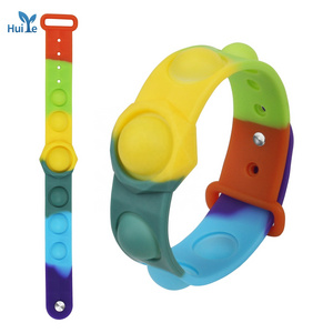 Huiye Silicone Push Pop Bubble Wristband Stress Relief Bubble Bracelet Toy Anti-anxiety Therapy For Kid Fidget Toys