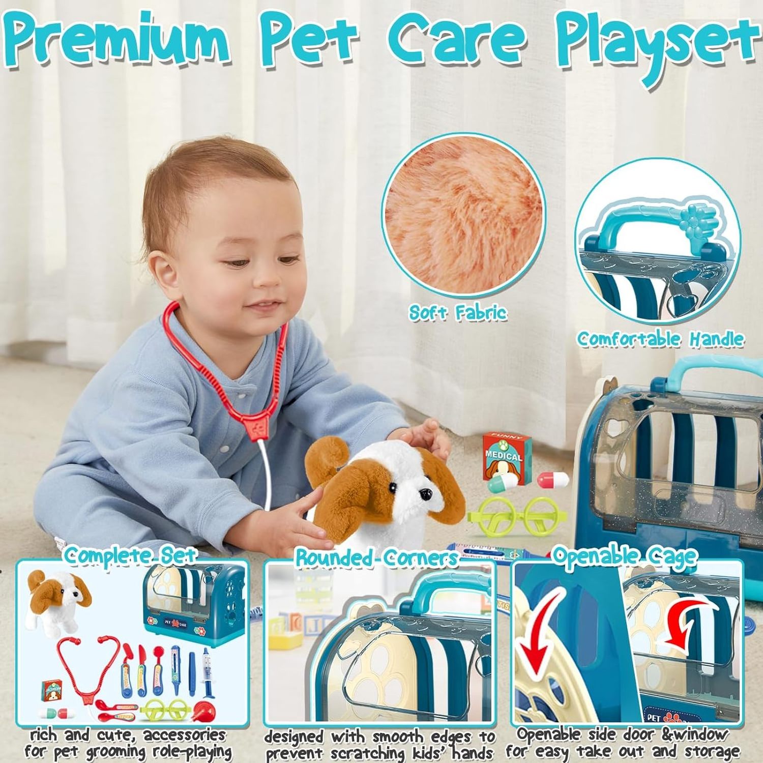 Huiye Walking Barking Electronic Interactive Stuffed Dog Plush With Carrier Pet Care Dancing Simulation Dog Plush Toys For Kids