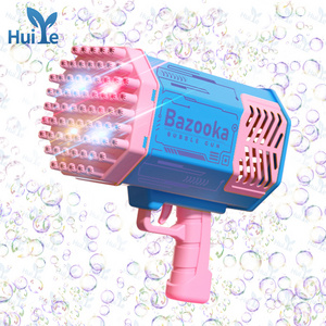 Huiey Bubble Gun Toys Customized 69 Holes Bazooka Bubble Gun Rocket Bubble Machine Summer Toys For Kids Pistola De Burbujas Toys