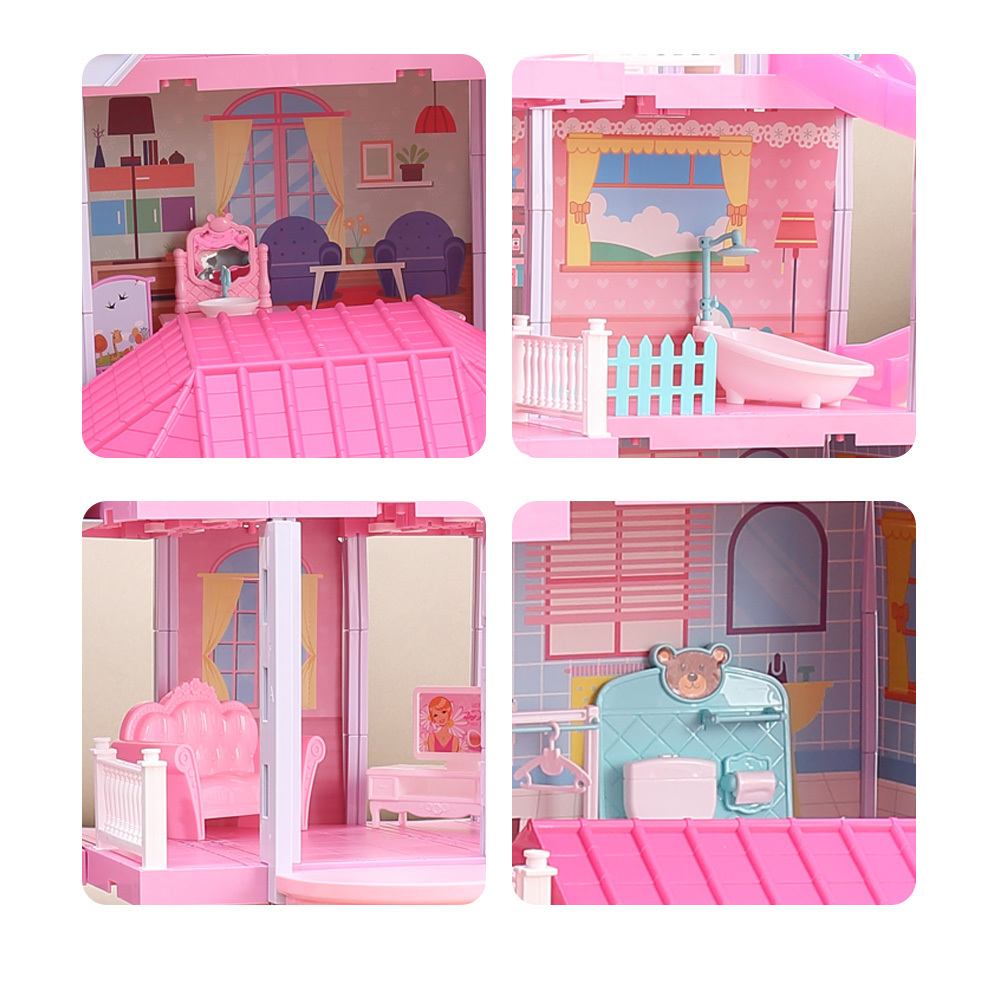 Huiye casa de muneca grande doll house accessories princess doll house dollhouse dollhouse house dolls for kids