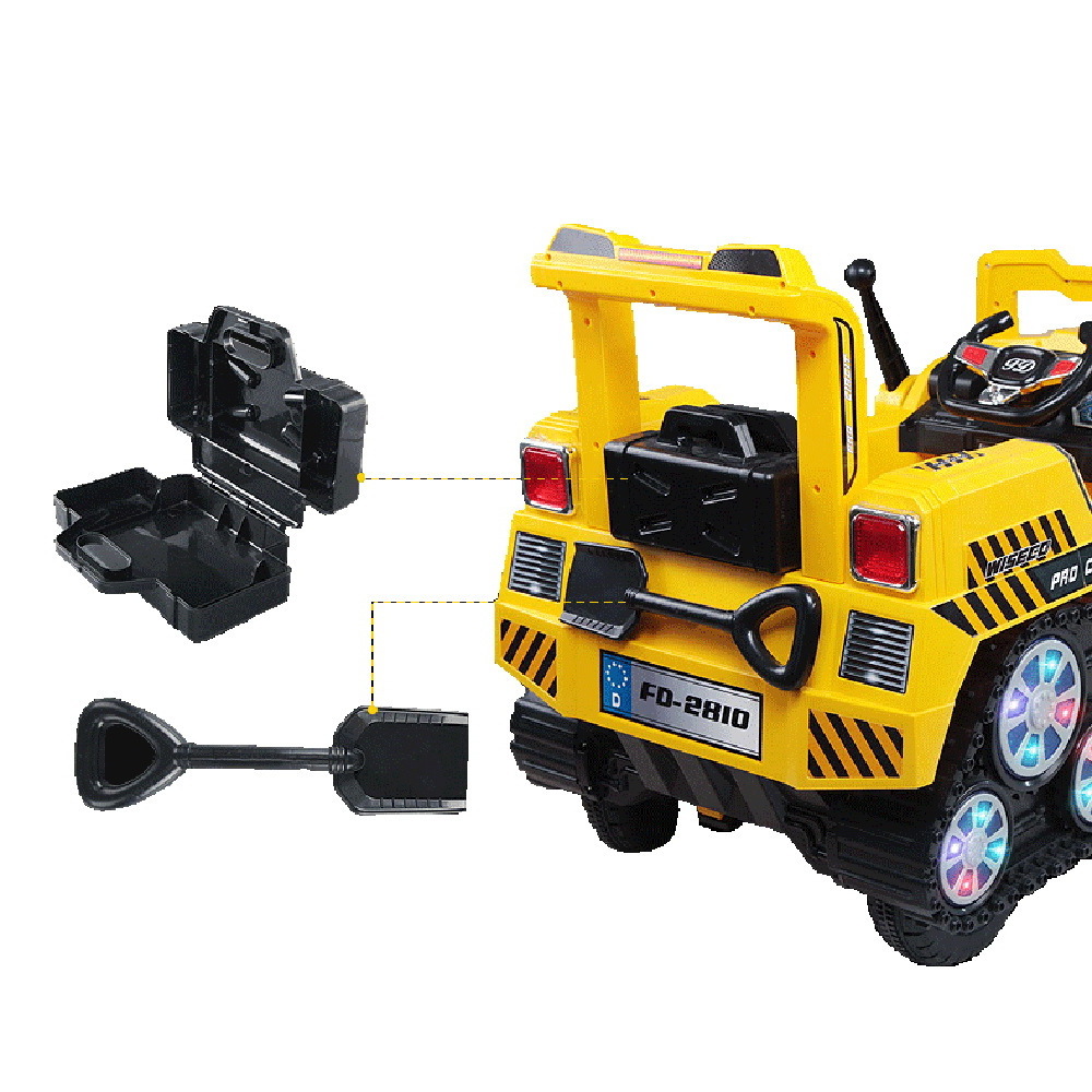 Huiye juguetes mainan anak carros electric engineering power excavate car toys for  kids to drive ride on car