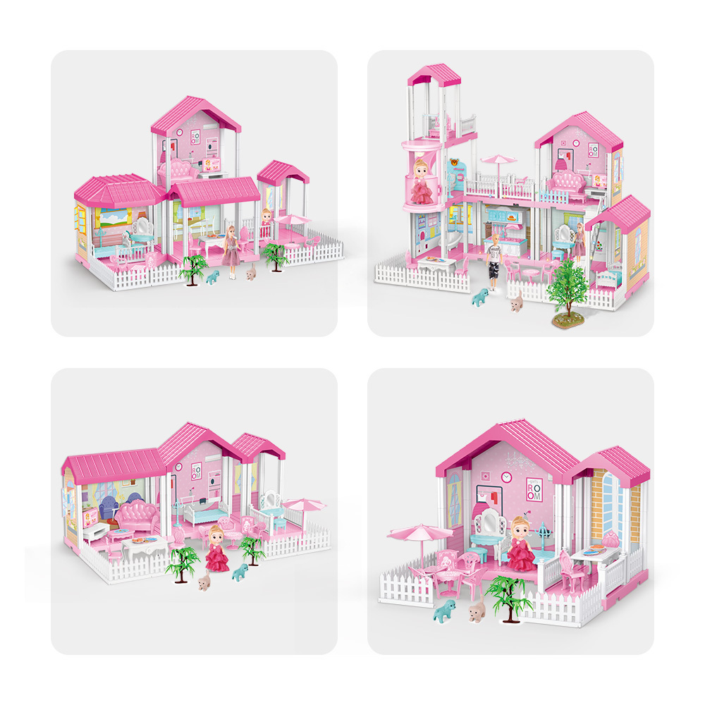 Huiye casa de muneca grande doll house accessories princess doll house dollhouse dollhouse house dolls for kids