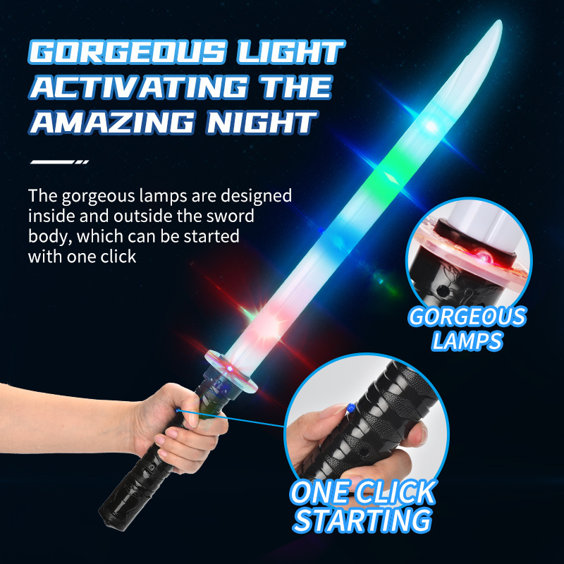 Huiye Led Light Up Toys Space Sword With Sound Light Sabre Toy For Kids Anime Swords Toy Swords