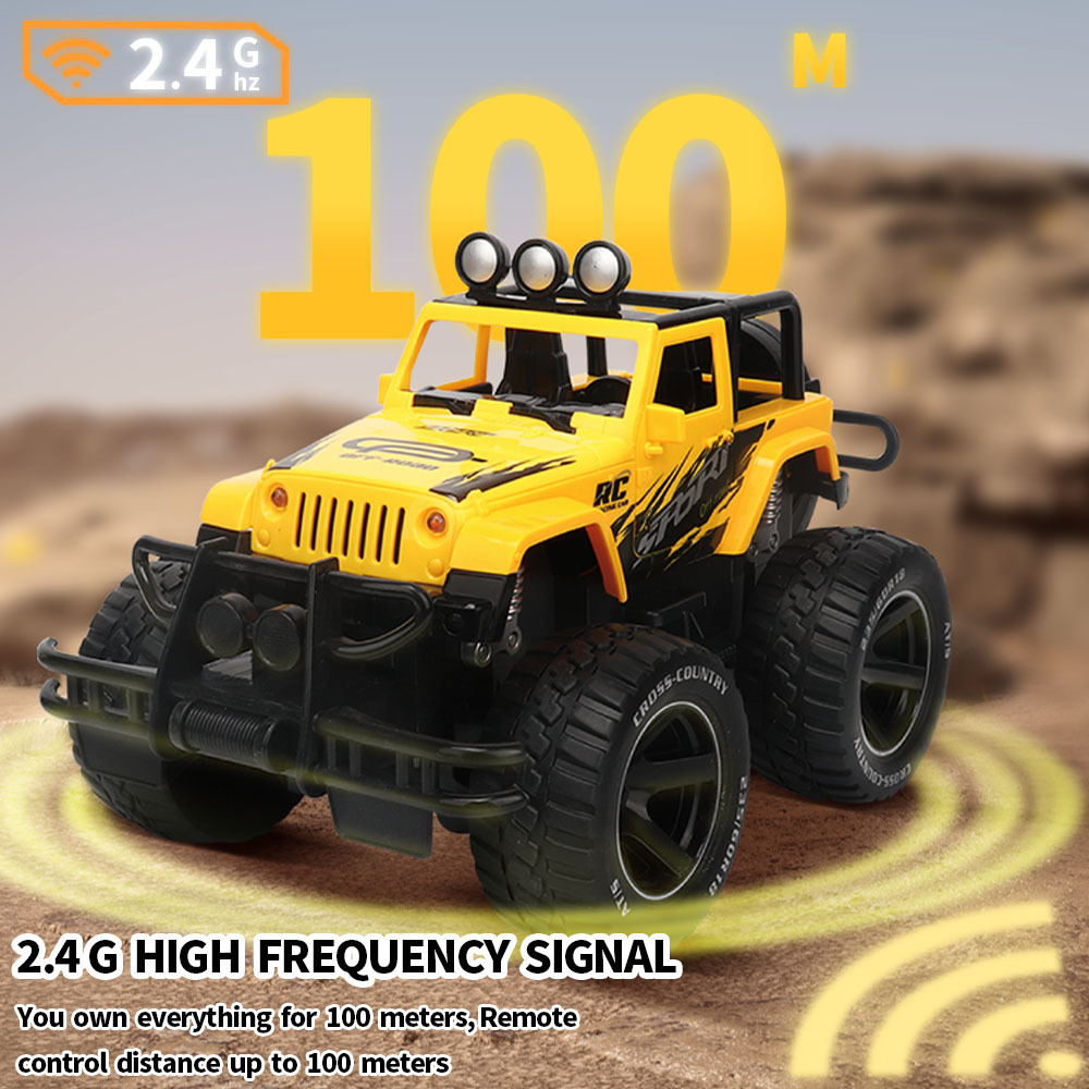 Huiye New Remote Control Vehicle Toys Kids Rc Big Wheel Off Road Car Toys Gift 2.4G Strong Power Electric Radio Control Car Toys