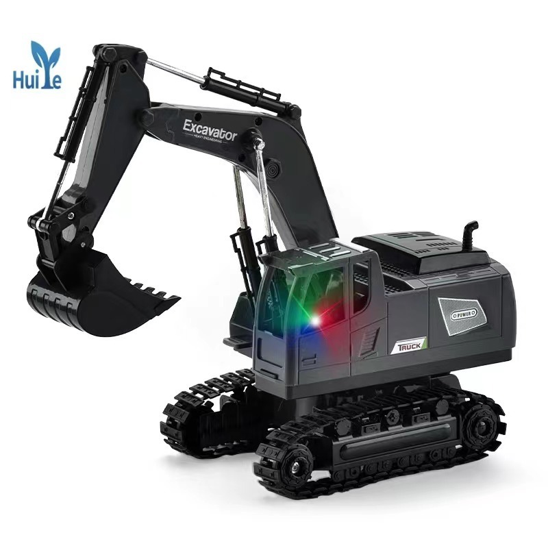 Huiye Rc Excavator Toy Remote Control RC 1:20 5 Channels R/C Excavating Machinery With Light Toy RC Excavator