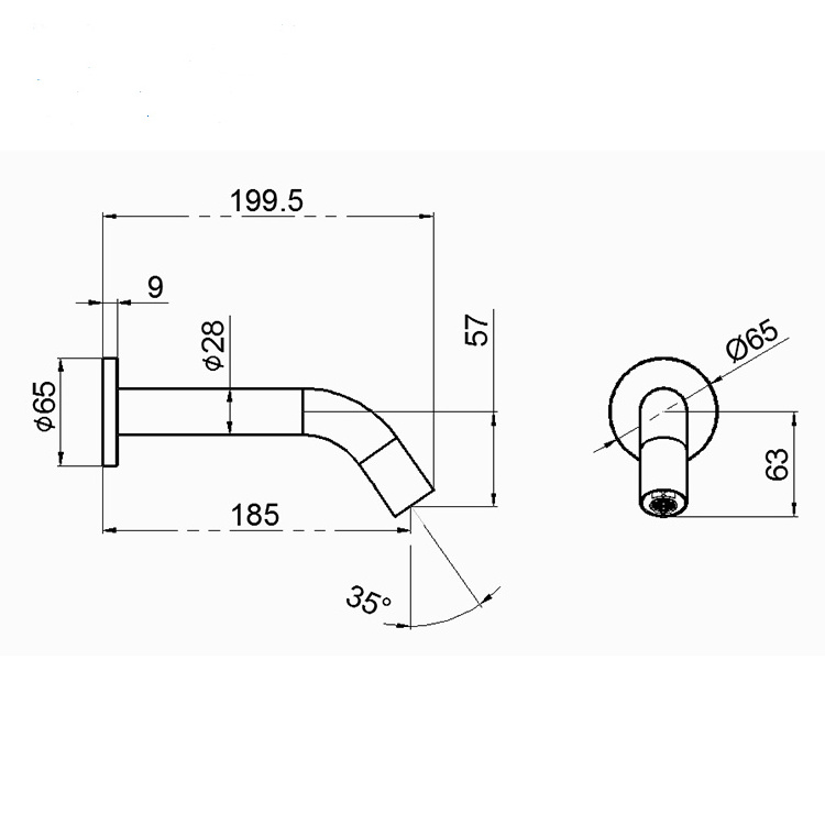 HPB-59 Wall Mount Automatic Brass Faucet Five-Star Hotel Non-Contact Sensor Water Tap for Bathroom Good Quality HY-277 D/AD