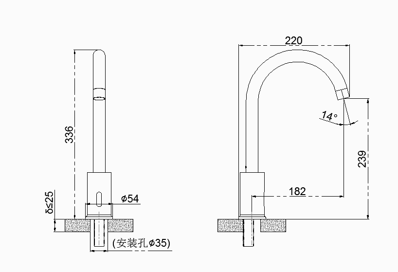 Non-contact  Water Tap Touchless Automatic Sensor Faucet HY-198D/AD