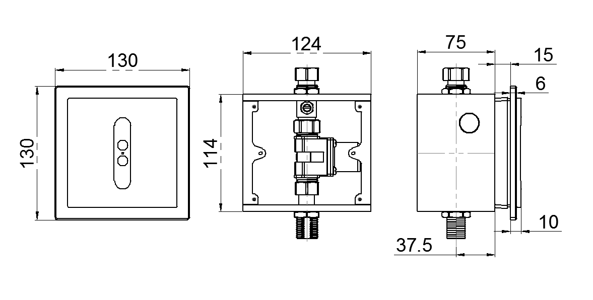 CE Touchless Sensor Urinal  Flusher automatico do sensor Automatic Sensor Flush Valve HY-329D/A/AD