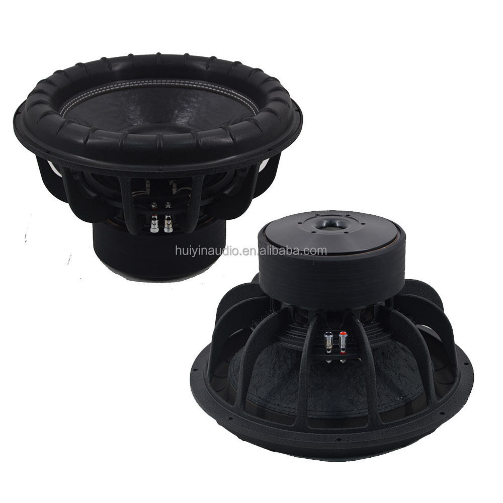 15 Inch Car Audio Subwoofer Speaker Dual Coil 2000WRMS 12V Paper Cone Foam Surround Aluminium Frame 3 Inch Size