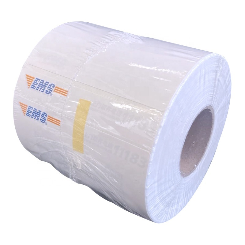 Factory Direct 4x6 100x150mm Adhesive Transfer Thermal Label Sticker Roll Custom Shipping Logistics Waybill Label