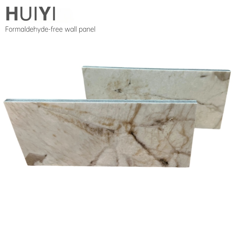 Interior Decorative Fluted Board TV Background Marble Sheet Wood Veneer Wpc Wall Panel