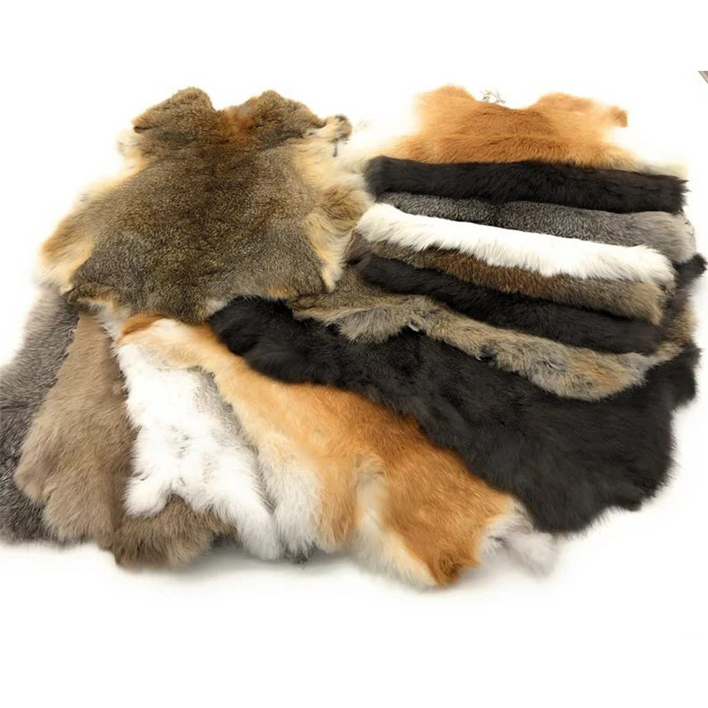 High Quality Fur Pelt Rabbit Fur Plate Thick Soft  Rabbit Fur Pelt Skin