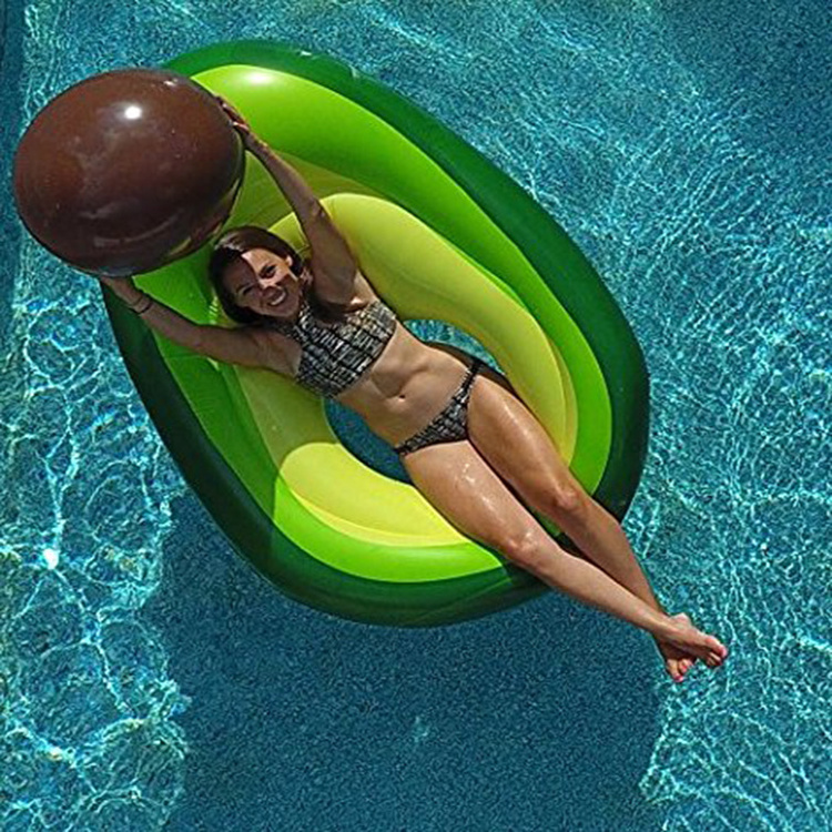 Inflatable Avocado Swimming Ring Pool Lounge Adult Pool Float Swimming Circle Life Buoy Raft Swimming Water Pool Toys