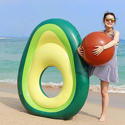 Inflatable Avocado Swimming Ring Pool Lounge Adult Pool Float Swimming Circle Life Buoy Raft Swimming Water Pool Toys