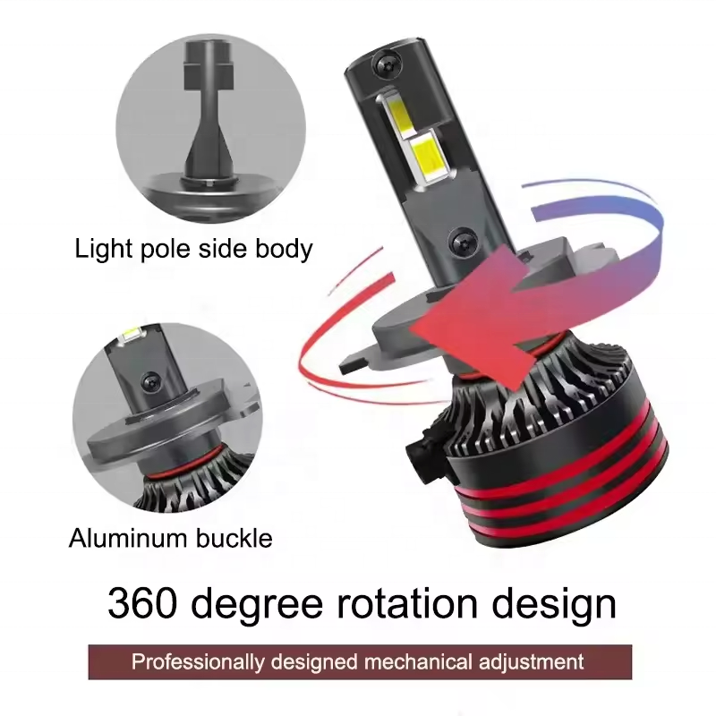 HY 2024  NEw Auto Parts M8PRO LED CSP Chip LED headlight fan H1 H7 H11 9005 9006 H4 36000lm led light for car