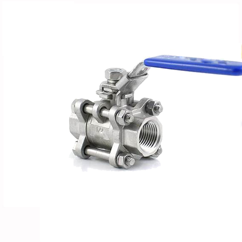 Factory price female thread bsp npt thread 1/2 inch SS304 stainless steel female thread 3pc ball valve