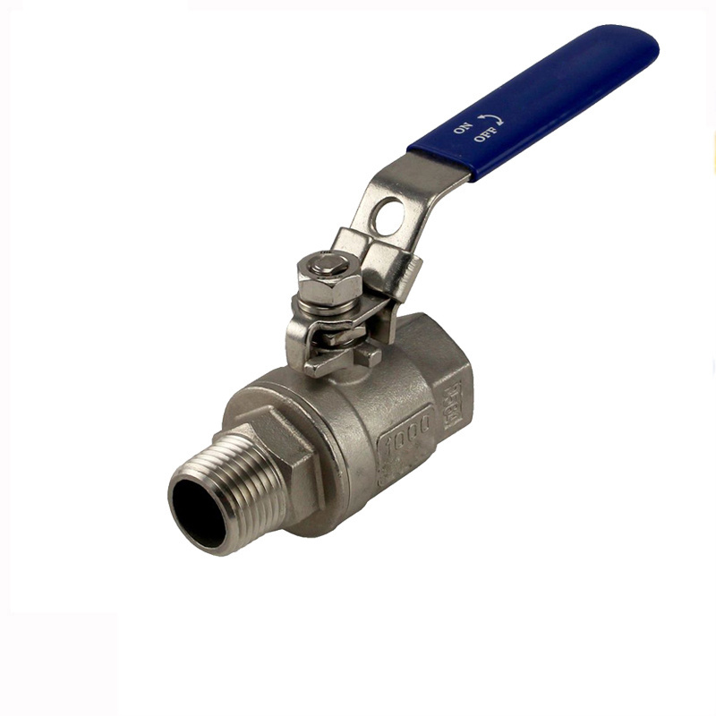 Threaded connection for manifold 2-piece full bore stainless steel ball valve, long handle male and female threaded ball valve