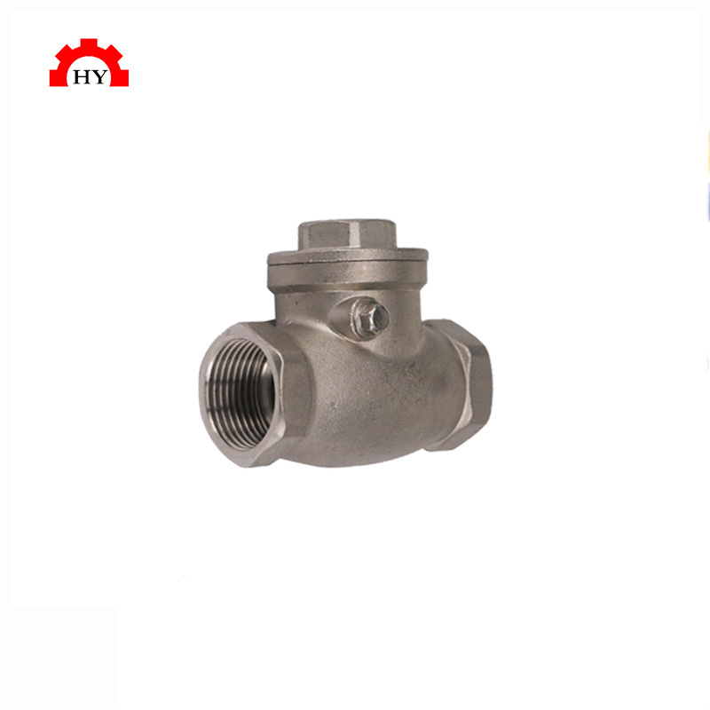 Zhejiang factory low-cost custom stainless steel BSPT swing check valve, 1 inch swing check valve, vertical check valve