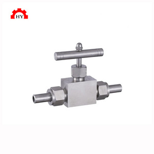 Sanwa stainless steel 1/4" low flow meter natural gas shut off pipe welded needle valve