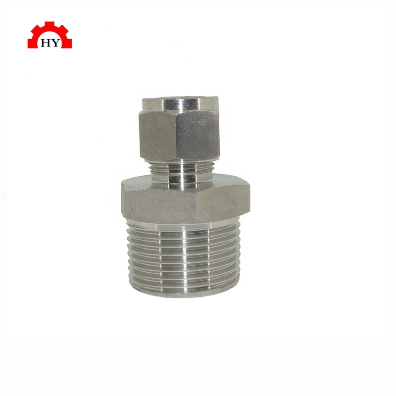 Good quality stainless steel 304 3000psi double ferrule garden hose air pressure 1/8 npt male connector