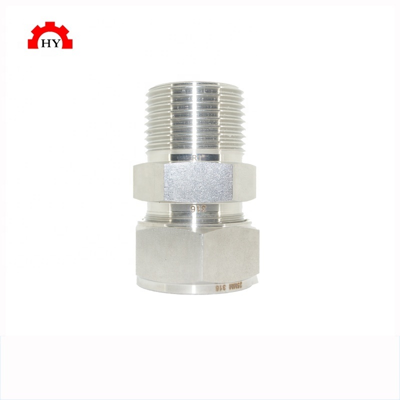 Good quality stainless steel 304 3000psi double ferrule garden hose air pressure 1/8 npt male connector