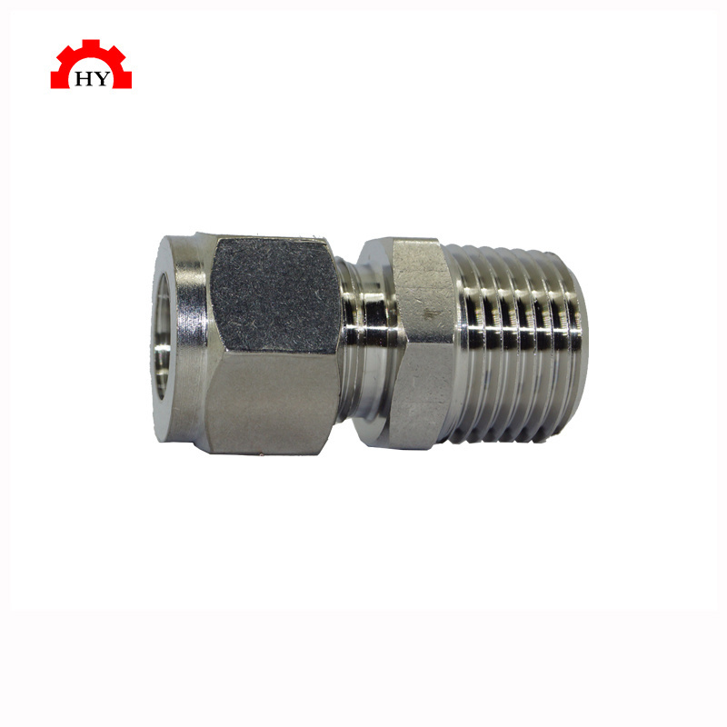 Good quality stainless steel 304 3000psi double ferrule garden hose air pressure 1/8 npt male connector