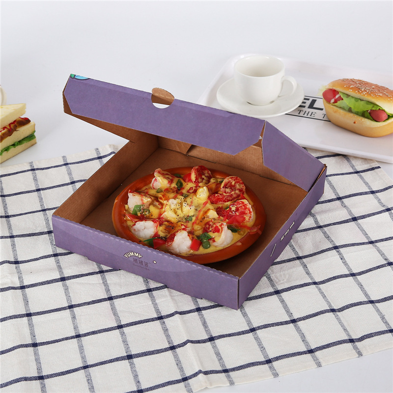 Reusable Wholesale Corrugated Paper Frozen Pizza Boxes 12 Inch Carton Delivery Pizza Packaging Box Custom Logo With Window